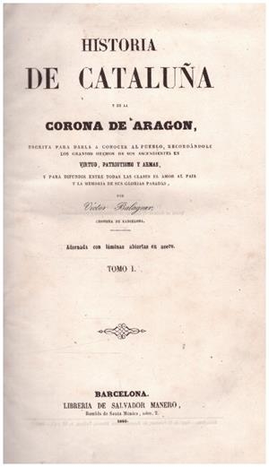 HISTORIA DE CATALUÑA 5 TOMOS | 9999900225662 | Balaguer, Victor | Libros antiguos y de segunda mano con historia