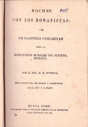 NOCHES CON LOS ROMANISTAS | 9999900228601 | Seymour, Michael Hobart | Libros antiguos y de segunda mano con historia