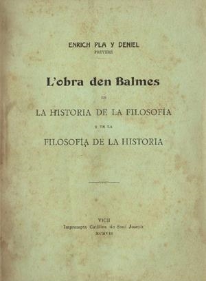 L'OBRA DEN BALMES | 9999900229165 | Pla y Deniel, Enrich | Libros antiguos y de segunda mano con historia