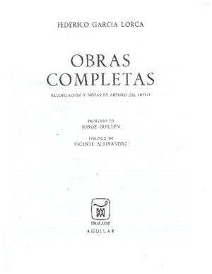 OBRAS COMPLETAS | 9999900229592 | Garcia Lorca, Federico | Libros antiguos y de segunda mano con historia
