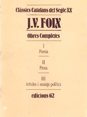 J. V. FOIX | 9999900230345 | Foix, J.V. | Libros antiguos y de segunda mano con historia