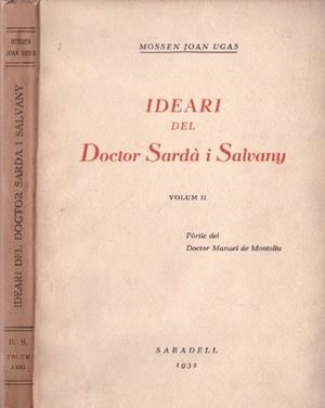 IDEARI DEL DOCTOR SARDÀ I SALVANY | 9999900230994 | Ugas, Mossen Joan | Libros antiguos y de segunda mano con historia