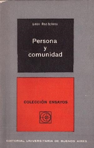 PERSONA Y COMUNIDAD | 9999900231274 | Rozitchner, León | Libros antiguos y de segunda mano con historia