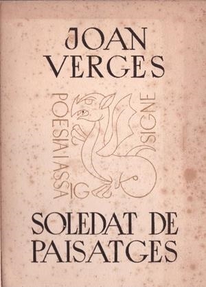 SOLEDAT DE PAISATGES | 9999900231632 | Vergés, Joan | Libros antiguos y de segunda mano con historia