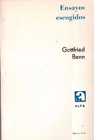 ENSAYOS ESCOGIDOS | 9999900232837 | Benn, Gottfried | Libros antiguos y de segunda mano con historia