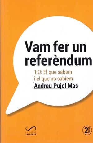 VAM FER UN REFERÈNDUM | 9999900234442 | Pujols Mas, Andreu | Libros antiguos y de segunda mano con historia