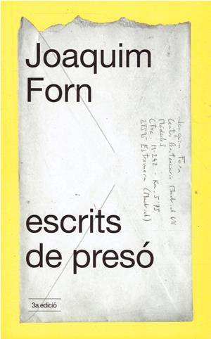 ESCRITS DE PRESÓ | 9999900234466 | Forn, Joaquim | Libros antiguos y de segunda mano con historia