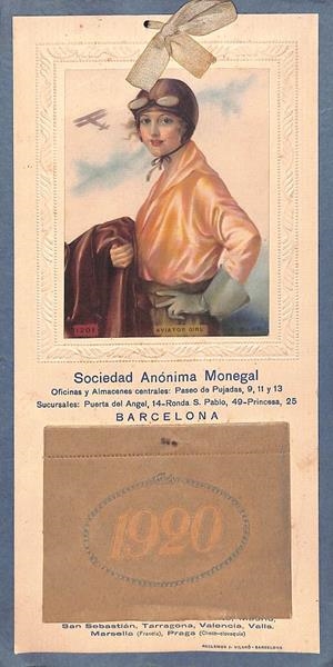 Calendario 1920. Aviator Girl | 9999900235982 | Libros antiguos y de segunda mano con historia