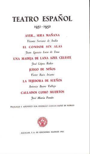 TEATRO ESPAÑOL 1951-1952 | 9999900239218 | AA.VV | Llibres de Companyia - Libros de segunda mano Barcelona