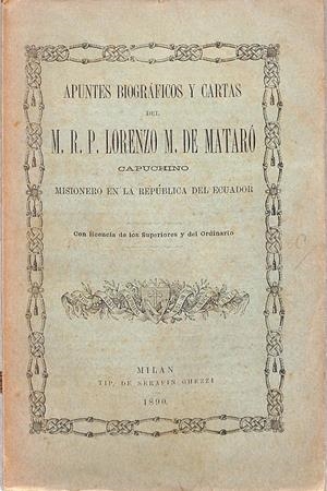 APUNTES BIOGRAFICOS Y CARTAS | 9999900240030 | LORENZO M. DE MARATÓ, MRP  | Llibres de Companyia - Libros de segunda mano Barcelona