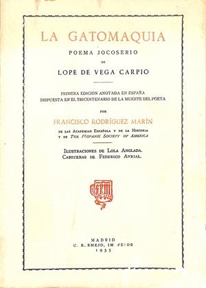 La Gatomaquia. Poema jocoserio. Edición preparada en el tricentenario de la muerte del poeta | 9999900241266 | Lope de Vega Carpio | Libros antiguos y de segunda mano con historia
